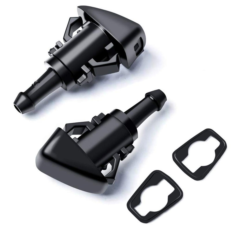 OTUAYAUTO Front Windshield Washer Nozzles  Replacement for Ram Chrysler Dodge Jeep  Replaces OEM  4805742AB 5113049AA 5116079AA 5303833AA Premium Fluid Nozzles Spray Jet Kit pack of 2